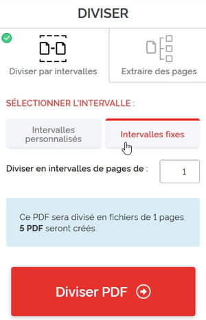 Split PDF: split document into multiple files