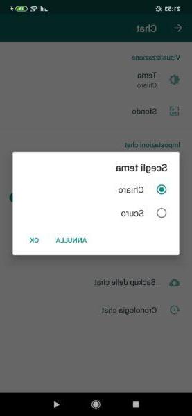 Come disattivare WhatsApp nero (modalità scura)