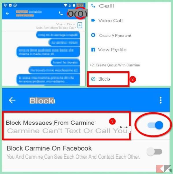 Come bloccare contatti su Facebook Messenger