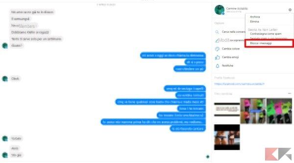 Cómo bloquear contactos en Facebook Messenger