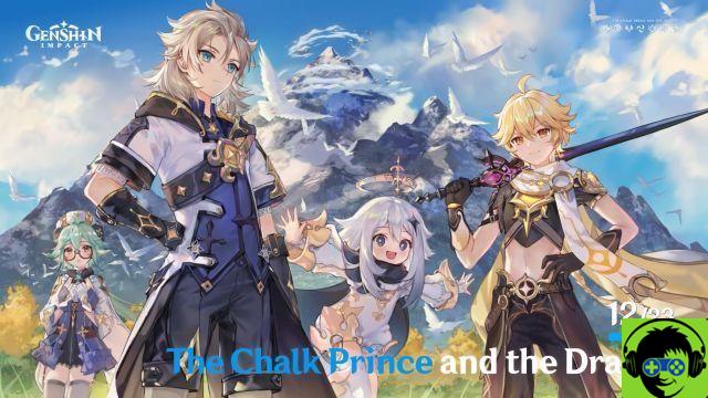 Impacto de Genshin - Guia do evento Le Chalk Prince e o Dragão