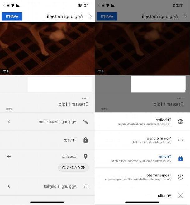 Come rendere privato un video su YouTube