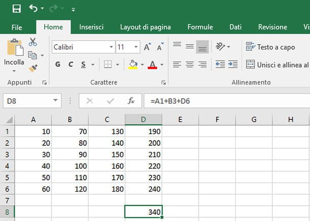 Comment additionner dans Excel