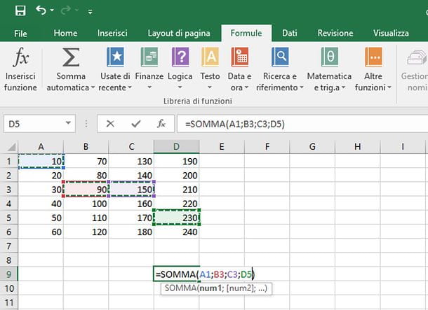 How to sum in Excel