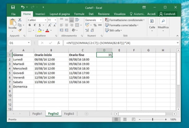 How to sum in Excel